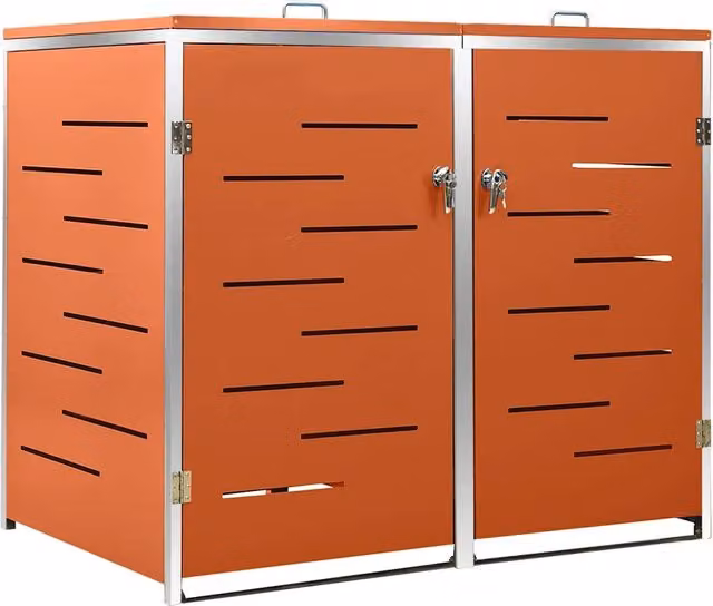 Copribidone per Spazzatura Singolo 69x77,5x112,5cm Acciaio Inox CFW4055815