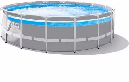 Piscina rettangolare Intex Prisma Frame grigio chiaro con accessori e pompa filtro – 2