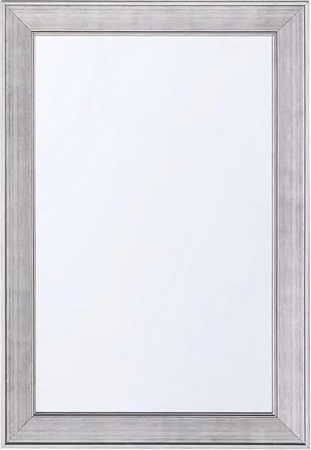 Specchio da Parete Marrone 61 x 91 cm Verticale Soggiorno Camera da Letto Comò Finitura Gesso