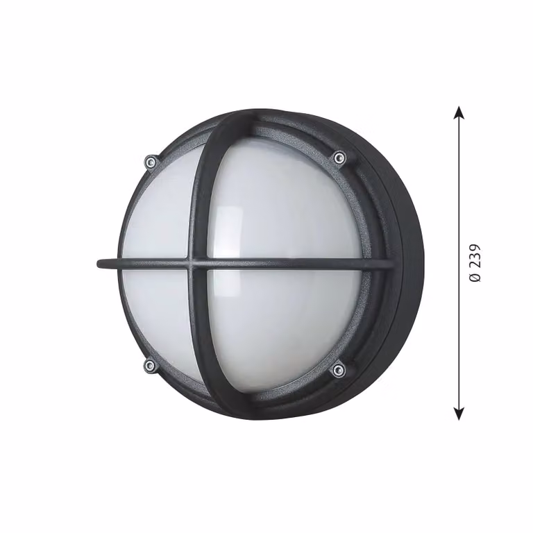 Louis Poulsen Applique da esterni a LED Skot, Nero, Alluminio, Design, Applique LED da esterni