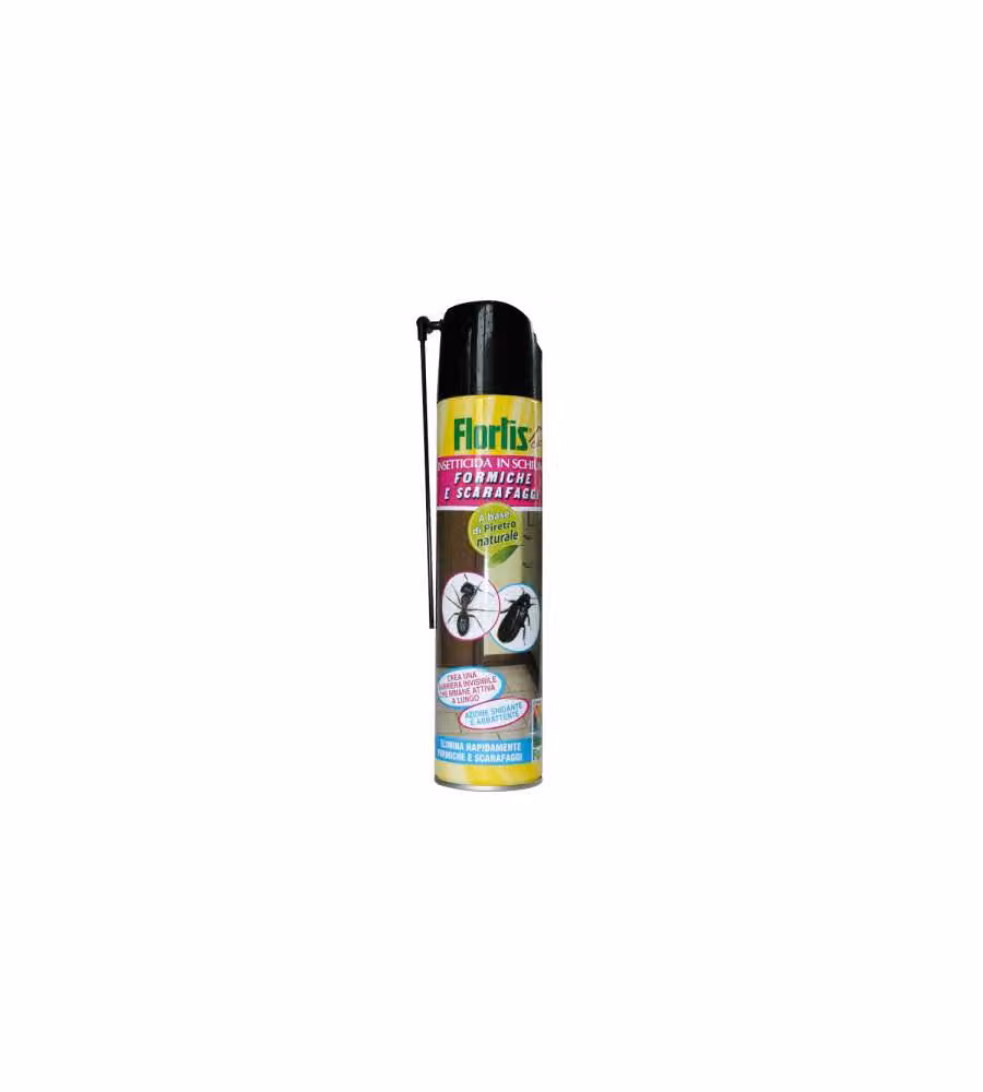 Flortis Insetticida Schiuma Scarafaggi e Formiche 400 ml - Spray Attivo