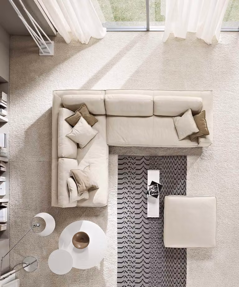 Wohnzimmer Ecksofa L-Form Modern Weiß Design Sofas Ecksofa Polsterung Couch