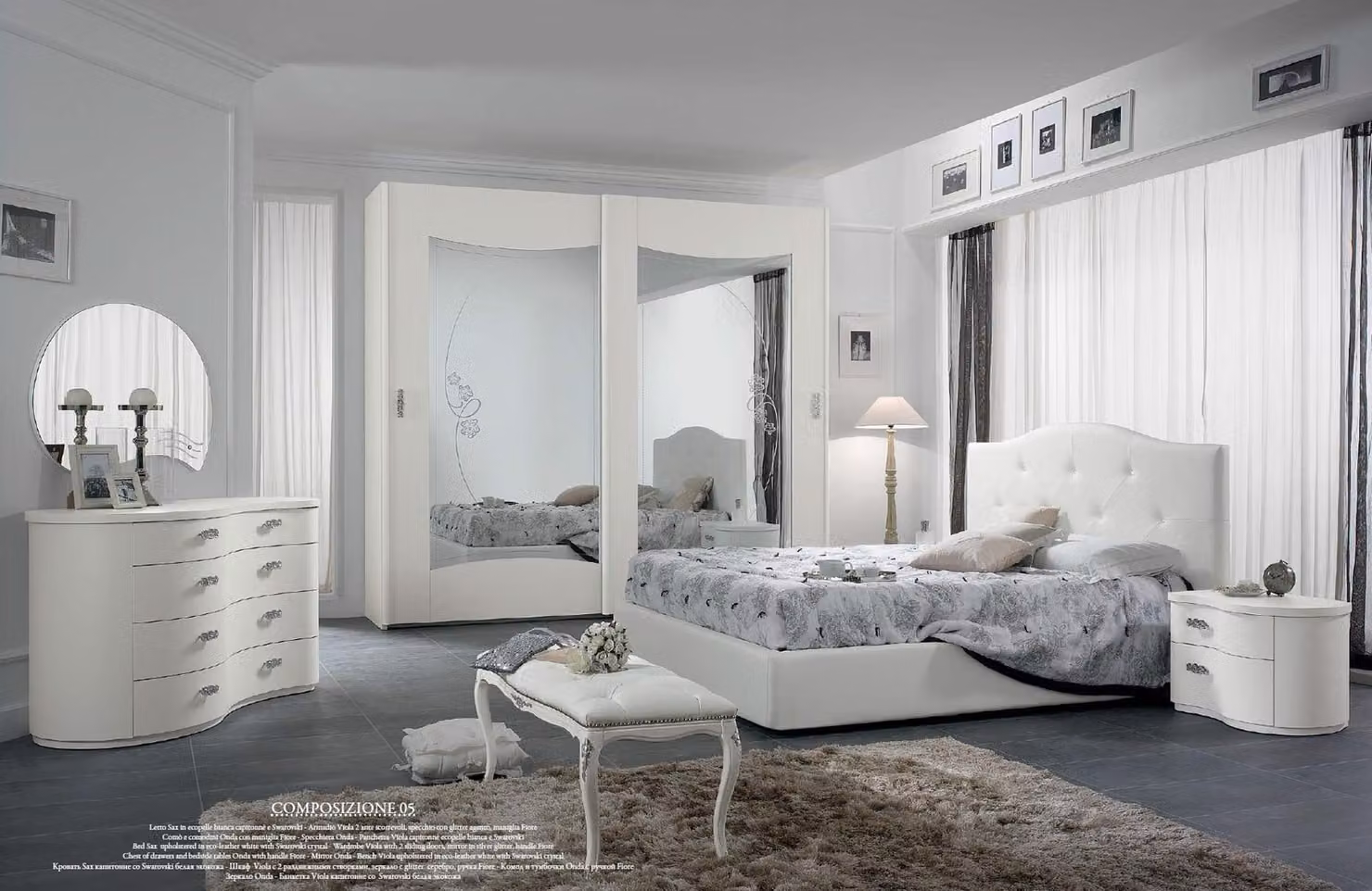 Bett Schlafzimmer Betten Holz Luxus Möbel Design Hotel Doppel Italien Art déco