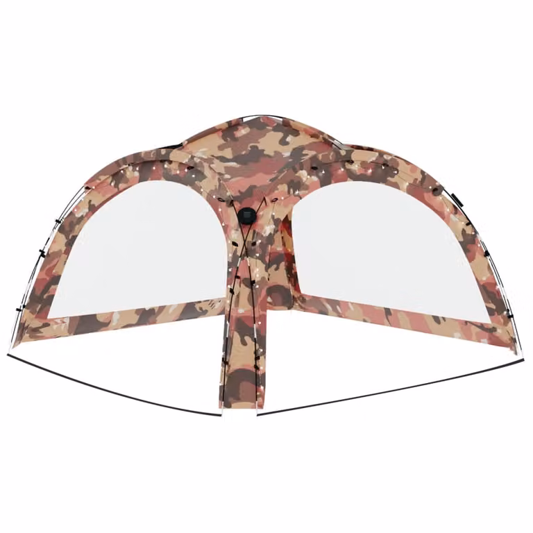 Tenda per Feste con LED e 4 Pareti 3,6x3,6x2,3 m Mimetica