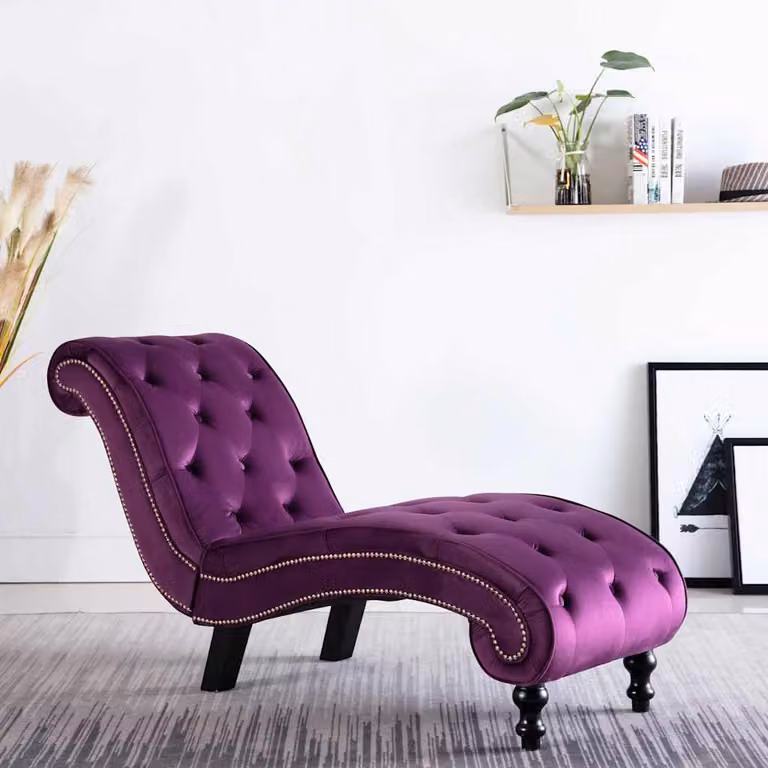 vidaXL Sdraio Viola in Velluto