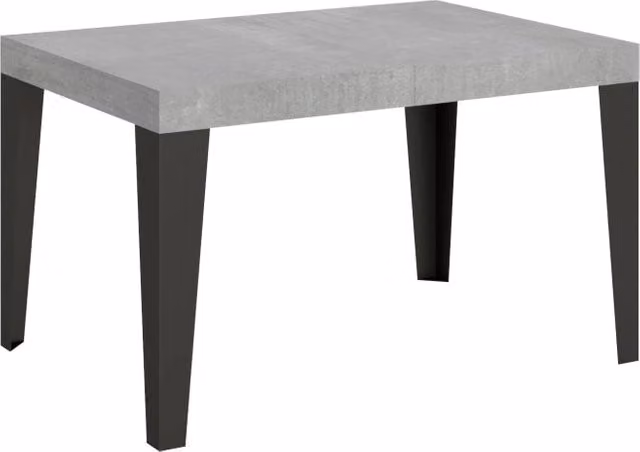 Tavolo Allungabile GIORDANOSHOP Flame in Cemento con Telaio Antracite L/P/H: 120-224 x 90 x 77 cm