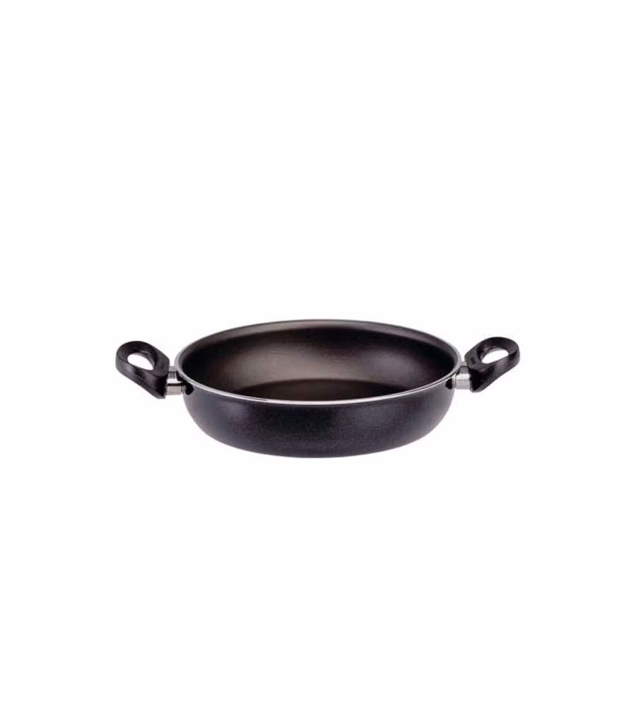 Tegame in alluminio antiaderente Ballarini Firenze con due manici, colore nero, diametro 24 cm – 2