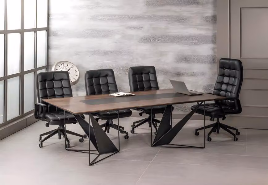 Moderne Büro Zimmer Set Office Büro Set Möbel Besprechungstisch+4x Stühle