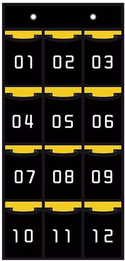Borsa porta cellulari con 12 scomparti numerati - Organizer per telefoni cellulari - Contenitore per uffici/sale riunioni - Per riporre e organizzare - Adatto per aule scolastiche/biblioteche