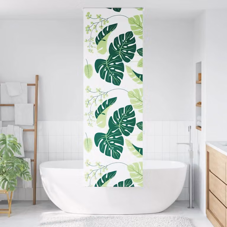 vidaXL Tenda a Rullo Doccia 70x240 cm Larghezza Tessuto 66 cm