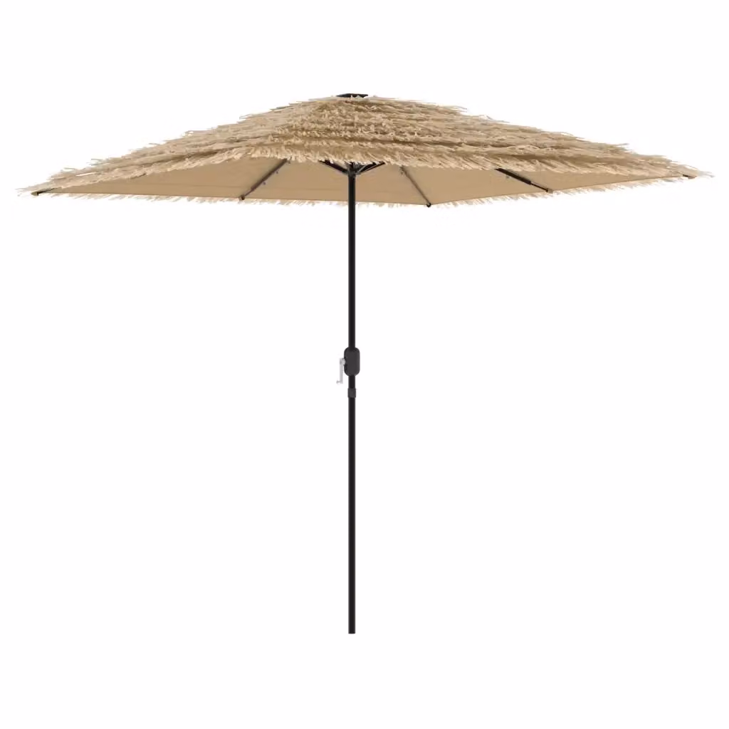 Ombrellone da giardino Videx con LED e palo in acciaio, colore marrone e beige, in poliestere, L/P/H: 248 x 248 x 248 cm – 2