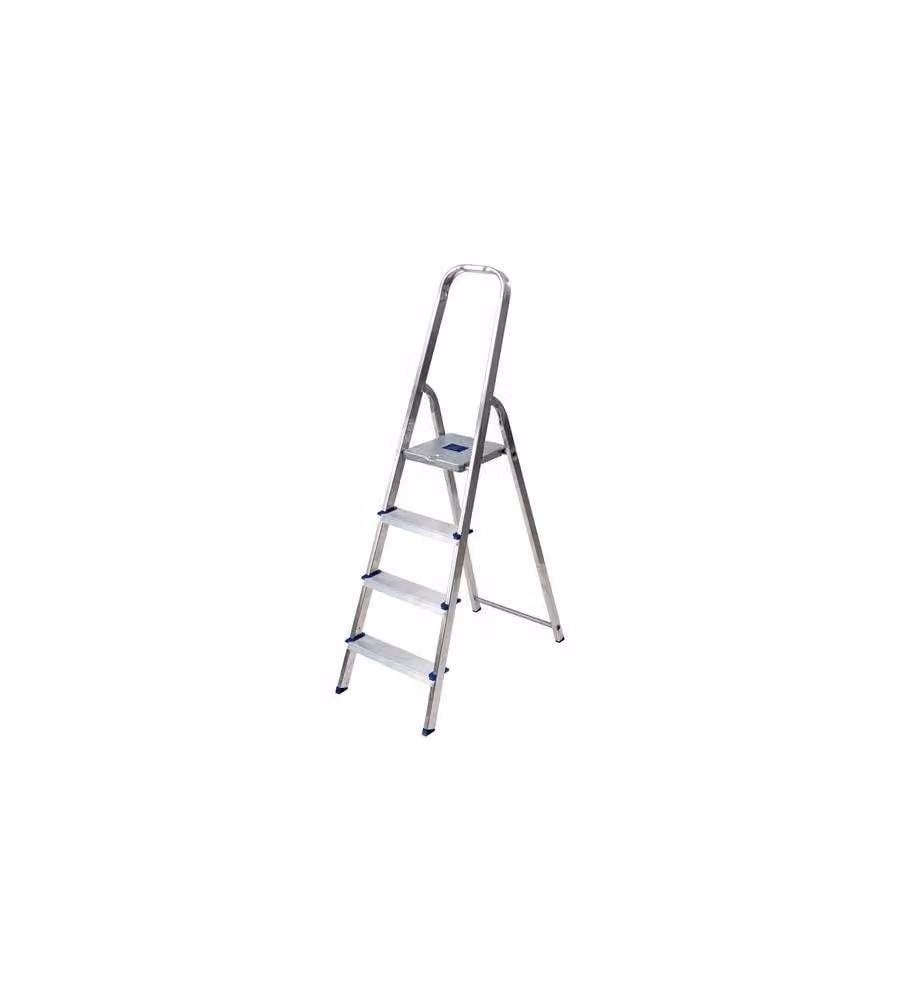 Facal Scala in Alluminio Alfa - 4 Gradini Leggera e Robusta 44x82x145cm - 150 Kg