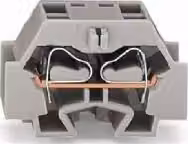 100 pezzi Morsetto singolo 2x0,08-4qmm grigio - Morsetto 1-p 0,08...4mm² 262-331