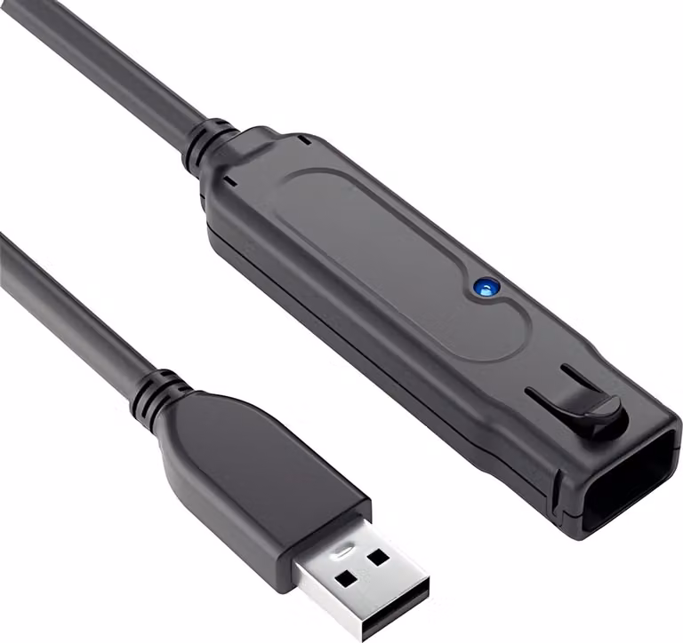 cavo di prolunga USB 3.1 attivo, 5 m, USB-A bloccabile