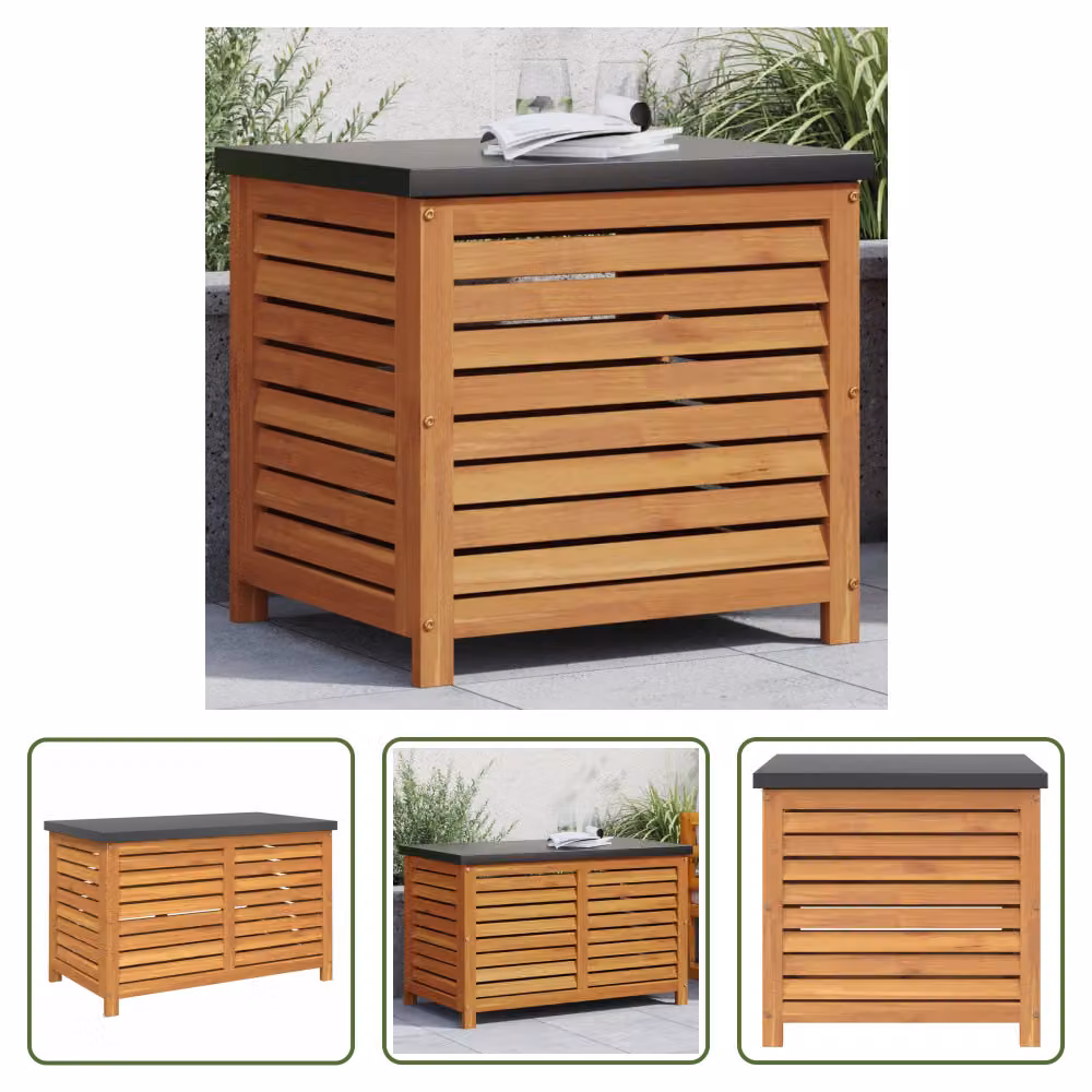 The Living Store Gartenbox 60x50x55 cm Massivholz Akazie
