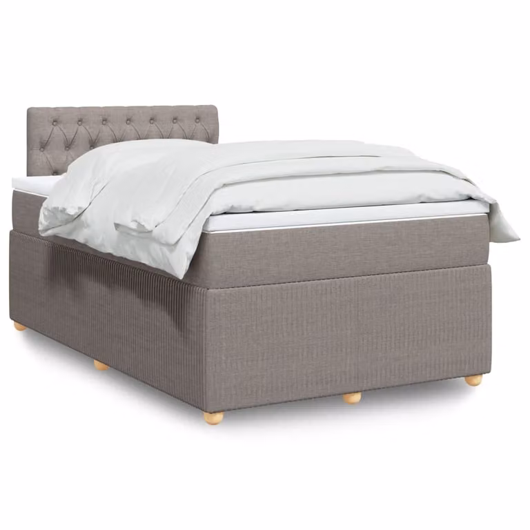 Maison Exclusive - Giroletto a Molle con Materasso Tortora 120x200 cm in Tessuto