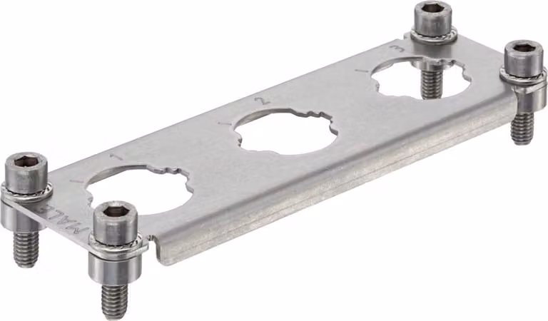 "Han HPR telaio di supporto allargato, misura 24B perno, per 3 moduli HC 250 Materiale acciaio inox"