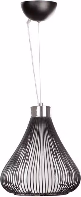Lampada a sospensione Rhea KENDRA HOME in metallo nero stile industriale con altezza regolabile