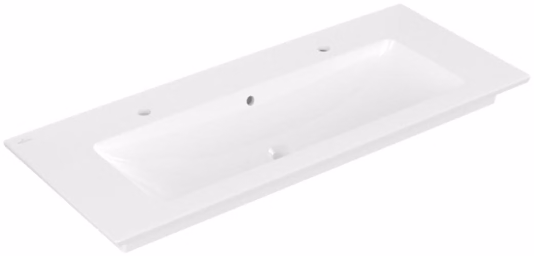 Villeroy & Boch Venticello lavabo armoire, 2 trous pour robinet, avec trop-plein, 1200x500mm, 4104CK01, 4104CK01
