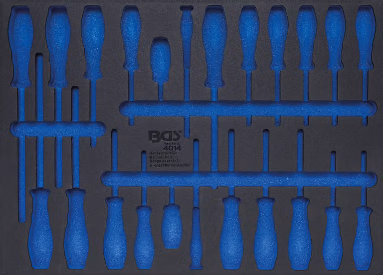 BGS 3/3 Inserto per carrello da officina VUOTO per: set di cacciaviti da 23 pezzi - 4014-5