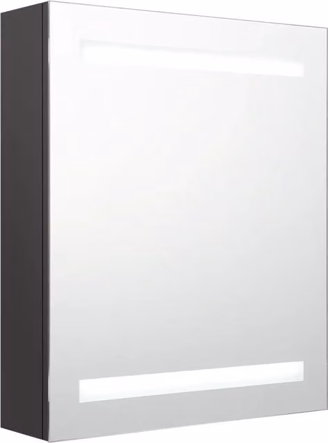 Armadietto Bagno | Armadio da bagno con Specchio e LED Antracite 50x14x60 cm