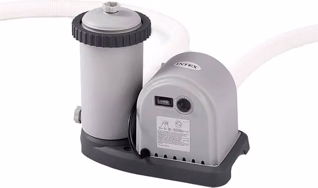 Pompa di filtraggio per piscine Intex grigia con diametro 38 mm