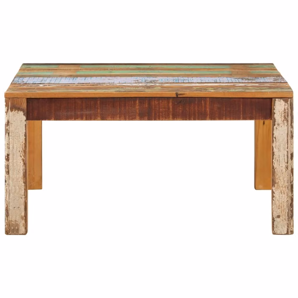 Tavolino da Salotto 80x80x40 cm in Legno Massello di Recupero