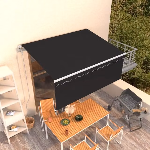 Tenda Sole Retrattile Automatica con Parasole 3x2,5m Antracite 3069269