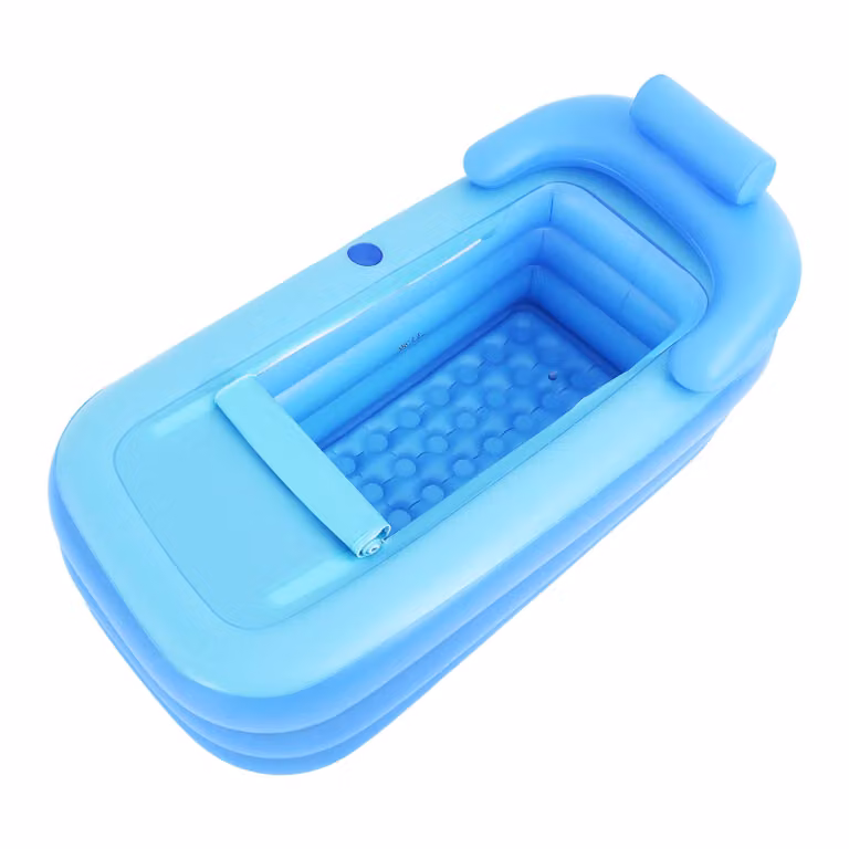 Vasca da bagno pieghevole, Design comodo, Facile da riporre, Blu
