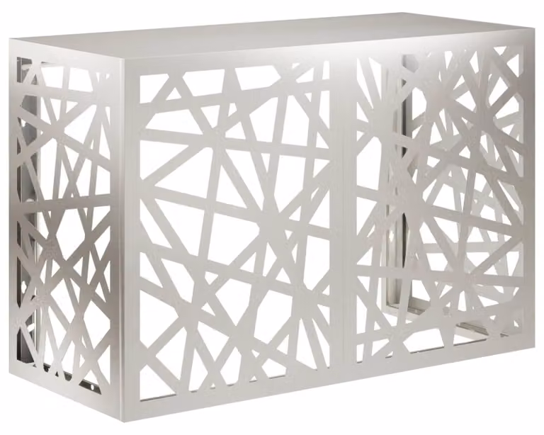 Coperchio per aria condizionata argento 90 x 40 x 60 cm in acciaio inox