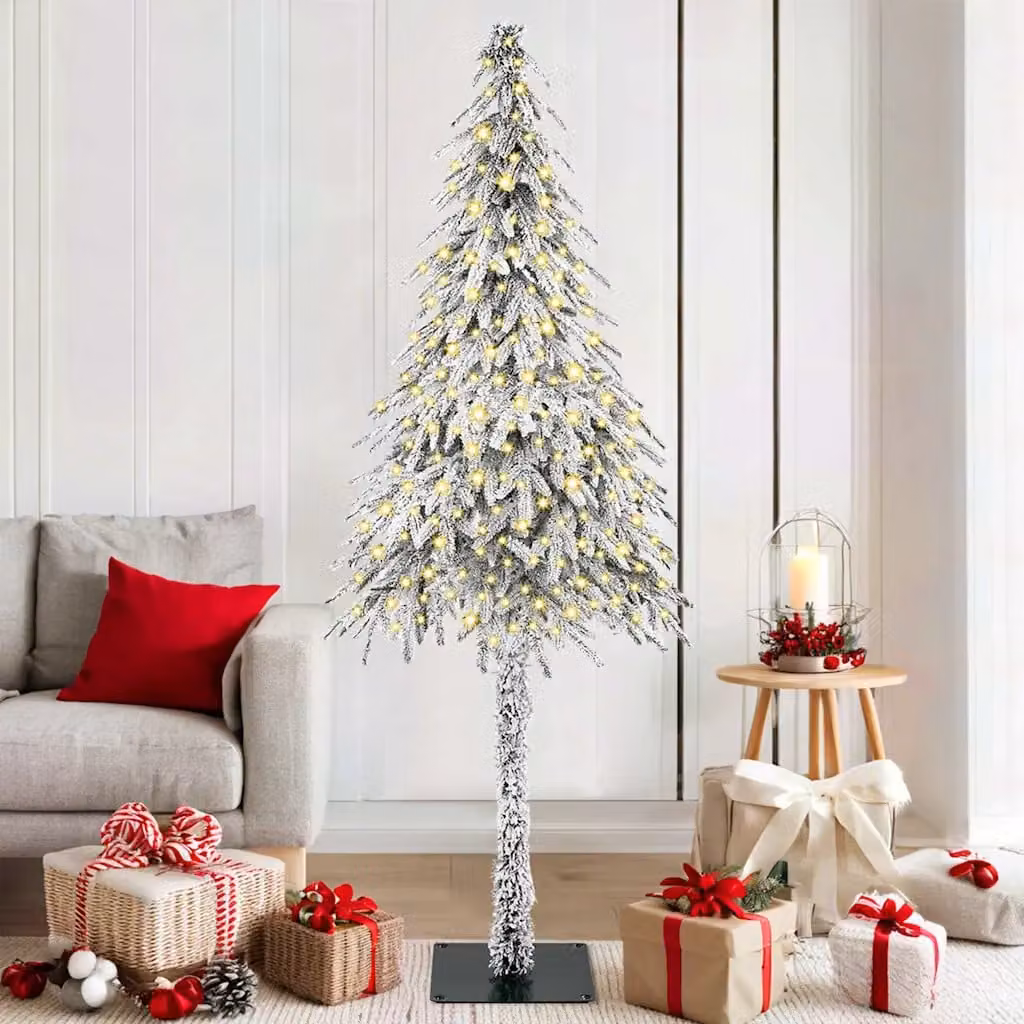 vidaXL Albero di Natale con 300 LED Bianco 180 cm PE e Acciaio