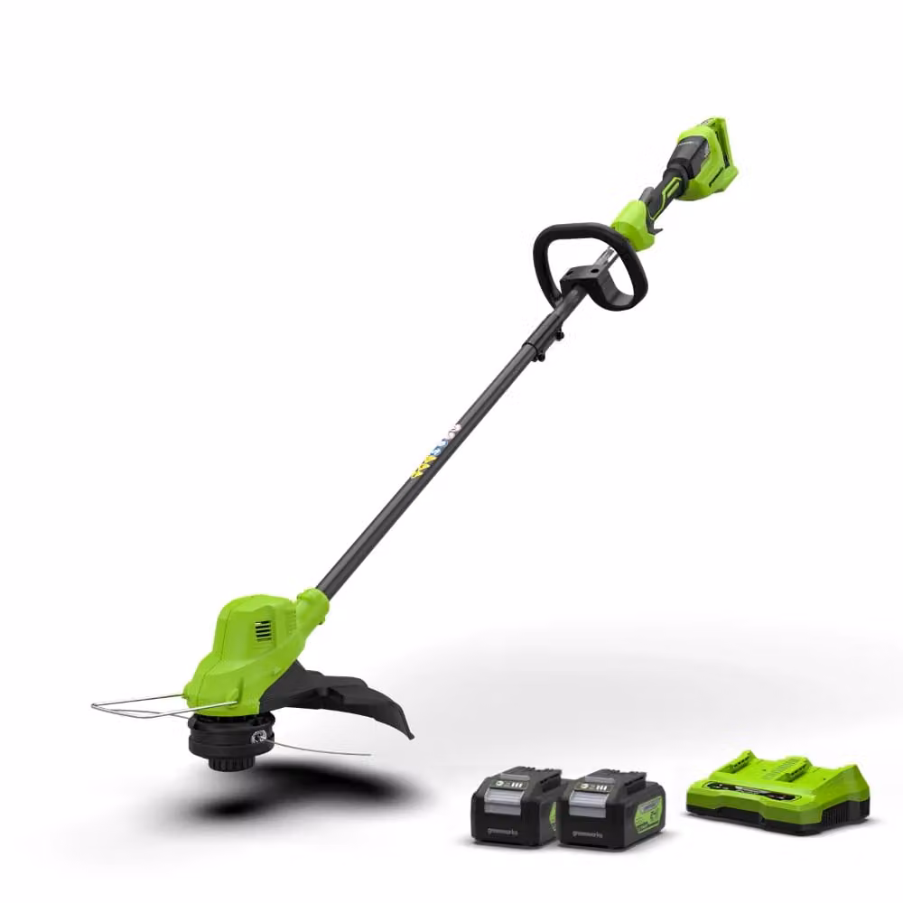Greenworks POWERALL 48V (24V x 2) Tagliabordi 38cm - 2x Batterie 4Ah