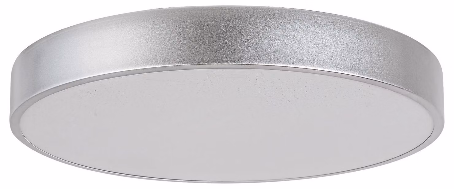 Plafond a soffitto moderno effetto stella per soggiorno camera da letto argento rotondo Ø40cm LED 24W OCTAV2 Rabalux