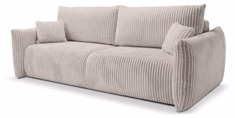 Divano a tre posti con funzione letto, modello "Alloro", colore "Maulbeeresche"