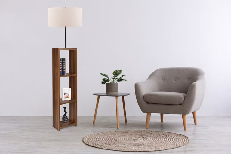Opviq, AYD- AYD SGN, crema, lampade da terra, 100% MDF
