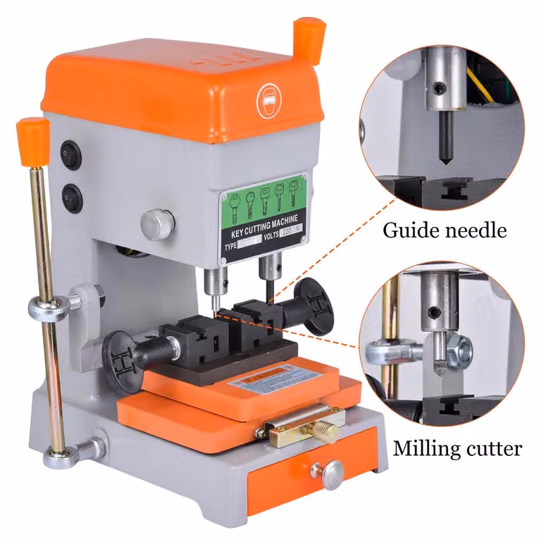 Macchina per la duplicazione di chiavi - Fresatrice elettrica per chiavi a 220V - Adatta per chiavi di casa e auto - Macchina da banco compatta