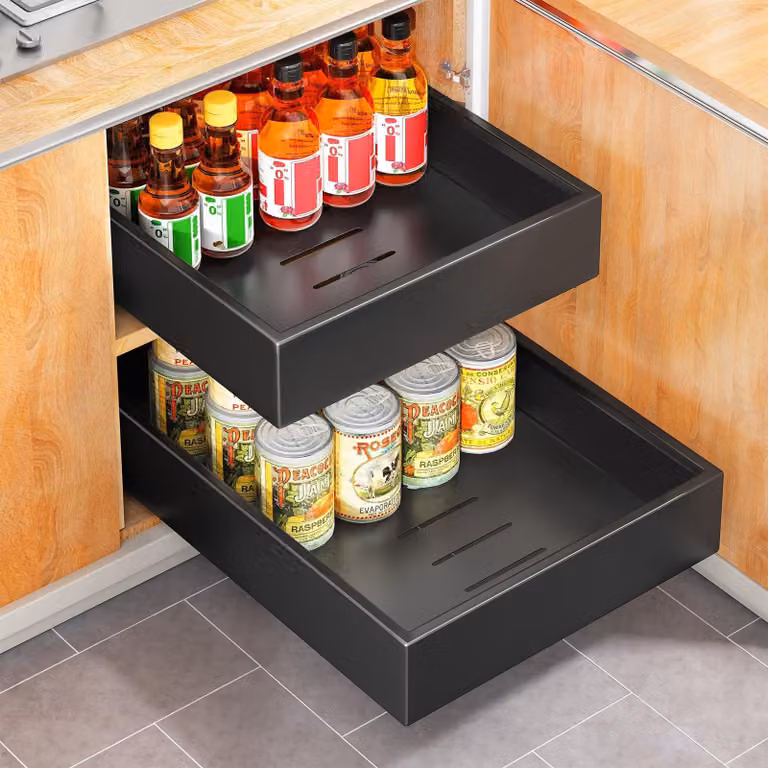 Omgoods - Organizzatore da cucina estensibile, facile da installare senza bisogno di trapano