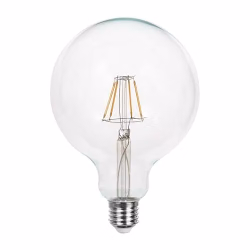 12.5W G125 Led Filament Bulb-Clear Cover With 3000K E27
