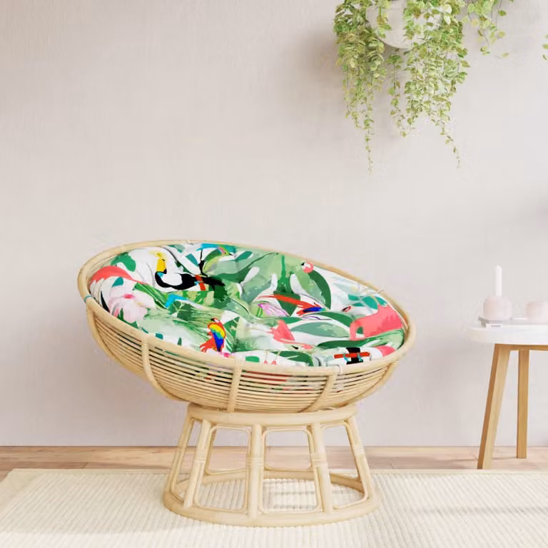 vidaXL Cuscino Rotondo Multicolore in Poliestere Idrorepellente e Traspirante Ø 100 x 11 cm