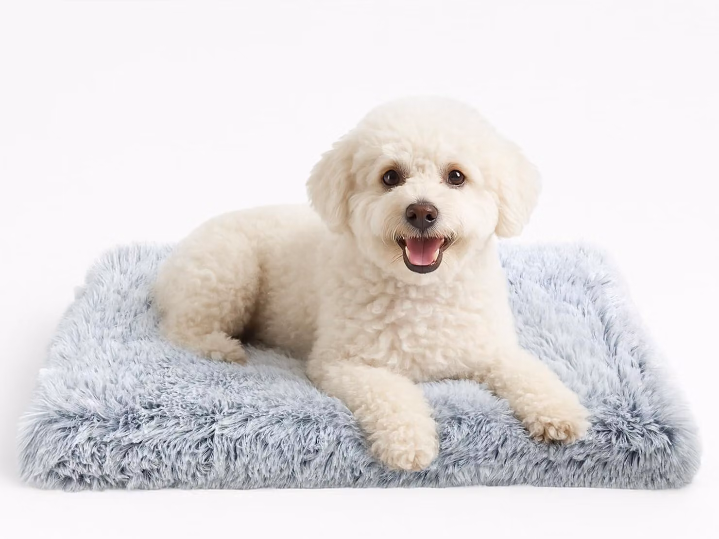Cuccia ortopedica per cani, imbottita e soffice, con coperta rimovibile, in grigio chiaro