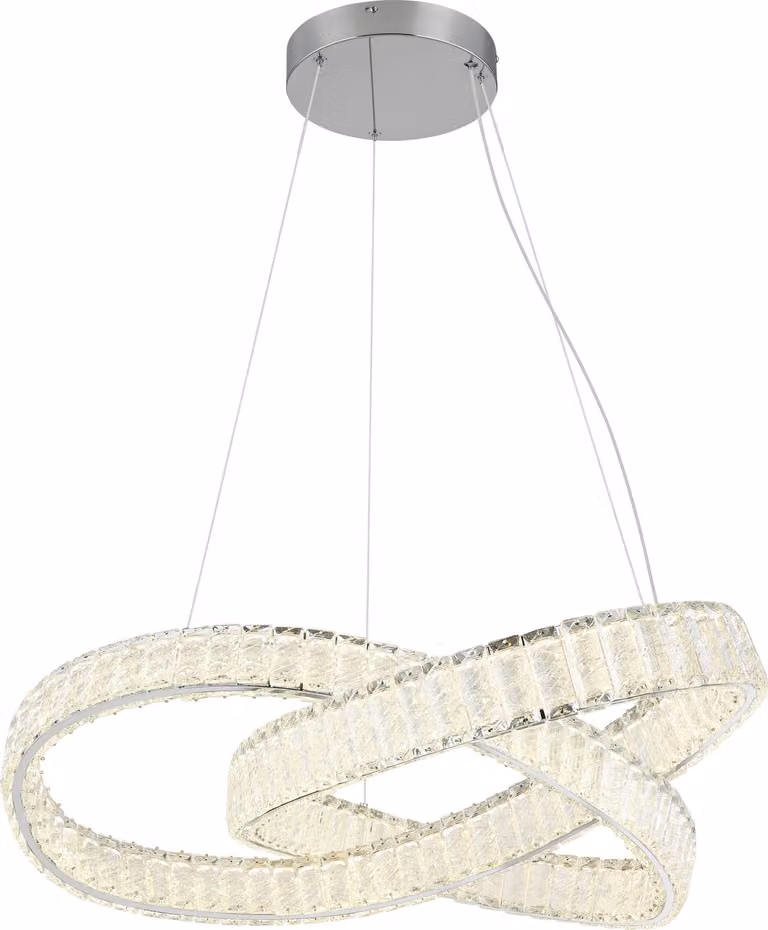 Globo Lighting lampada a sospensione in metallo cromato, LED