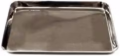 Vassoio rettangolare per vetrina Ilsa in acciaio inox color argento L: 39 cm, P: 28 cm