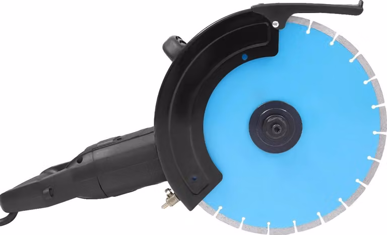 Troncatrice per calcestruzzo, potente, con profondità di taglio regolabile, colore nero, conforme agli standard UE