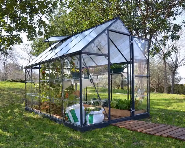 Serra Da Giardino in Policarbonato Hybrid 306X185X208 cm Grigio