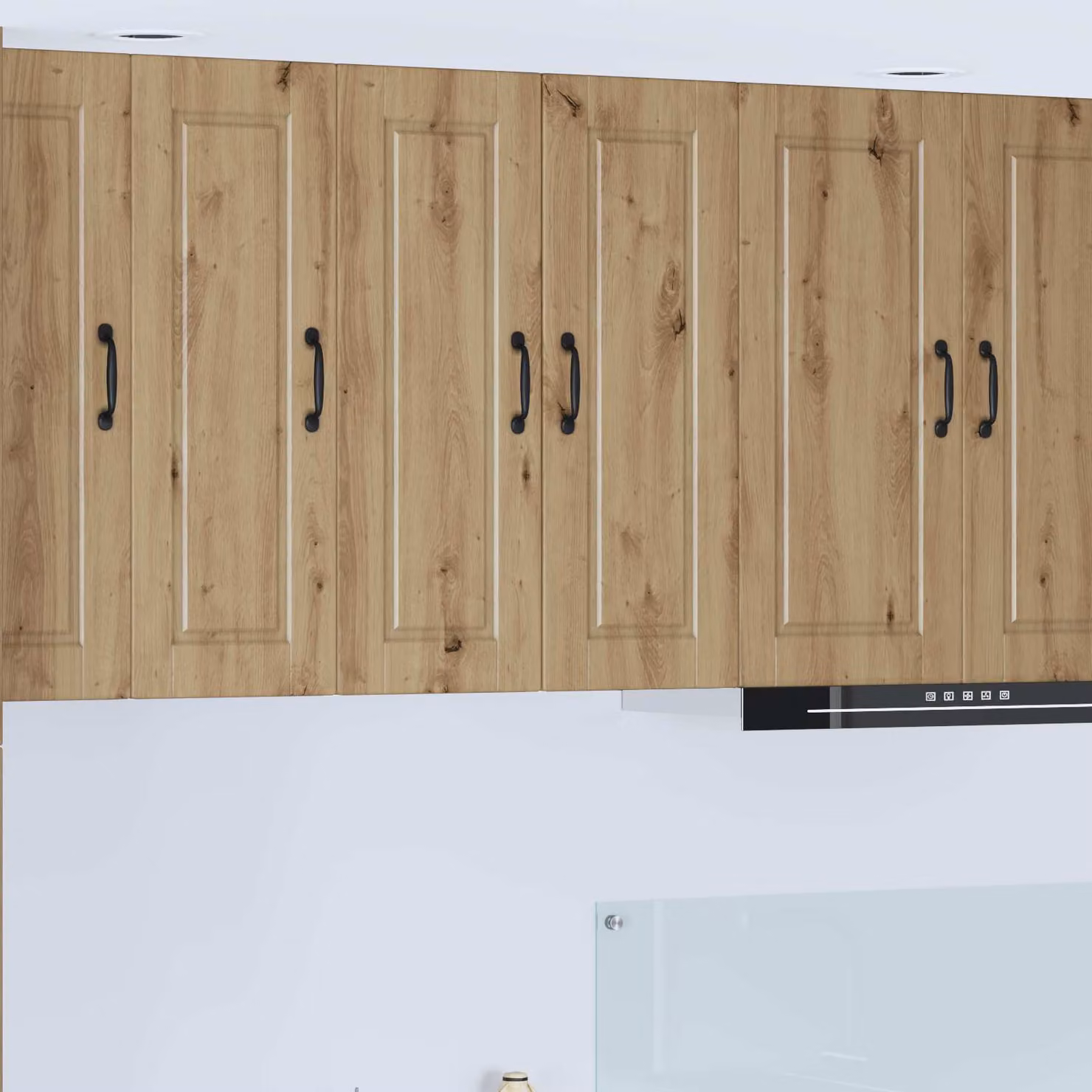 vidaXL Armadietto a muro PORTO moderno in legno color rovere marrone L: 30 cm, P: 31 cm, H: 80 cm