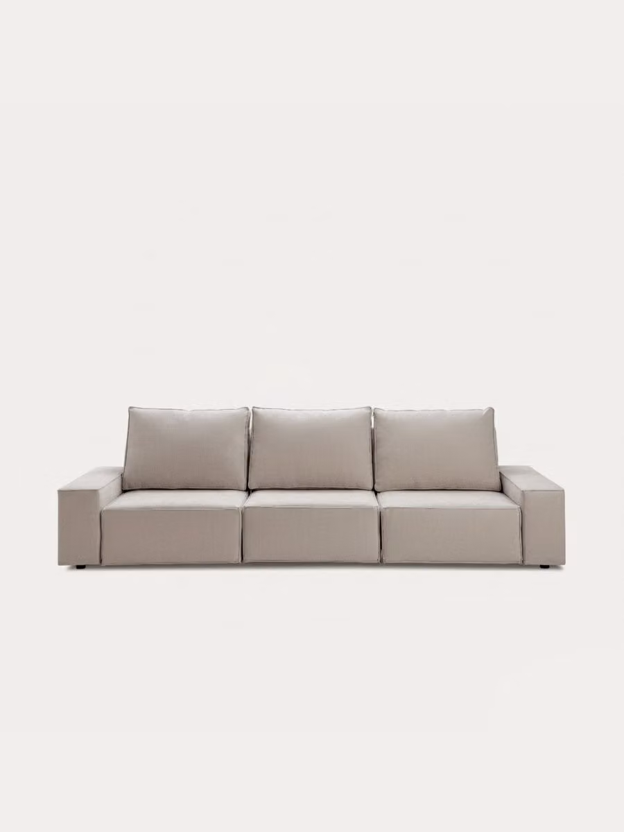 Divano modulare Loft da 3,5 posti Kenay Home colore perla e beige – 2
