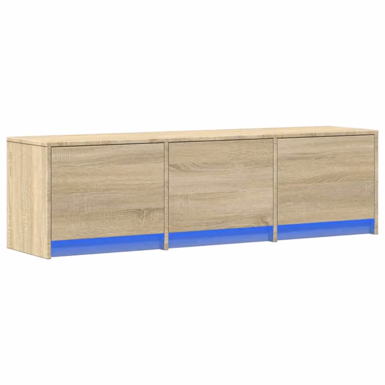 Mobile TV vidaXL in legno ingegnerizzato color Sonoma, design moderno con illuminazione integrata, marrone