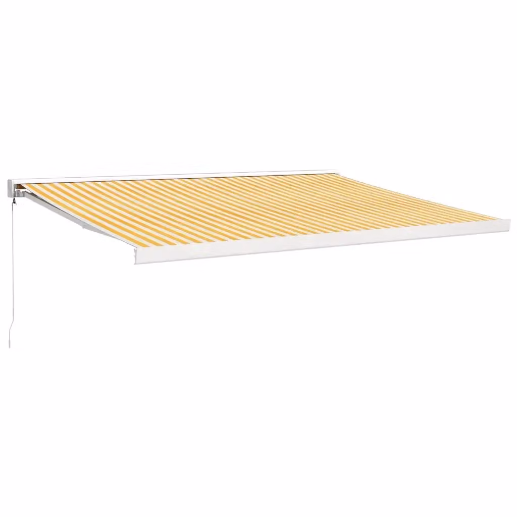 Tenda retrattile Videx in alluminio e poliestere gialla e bianca L: 450 cm, P: 300 cm – 2