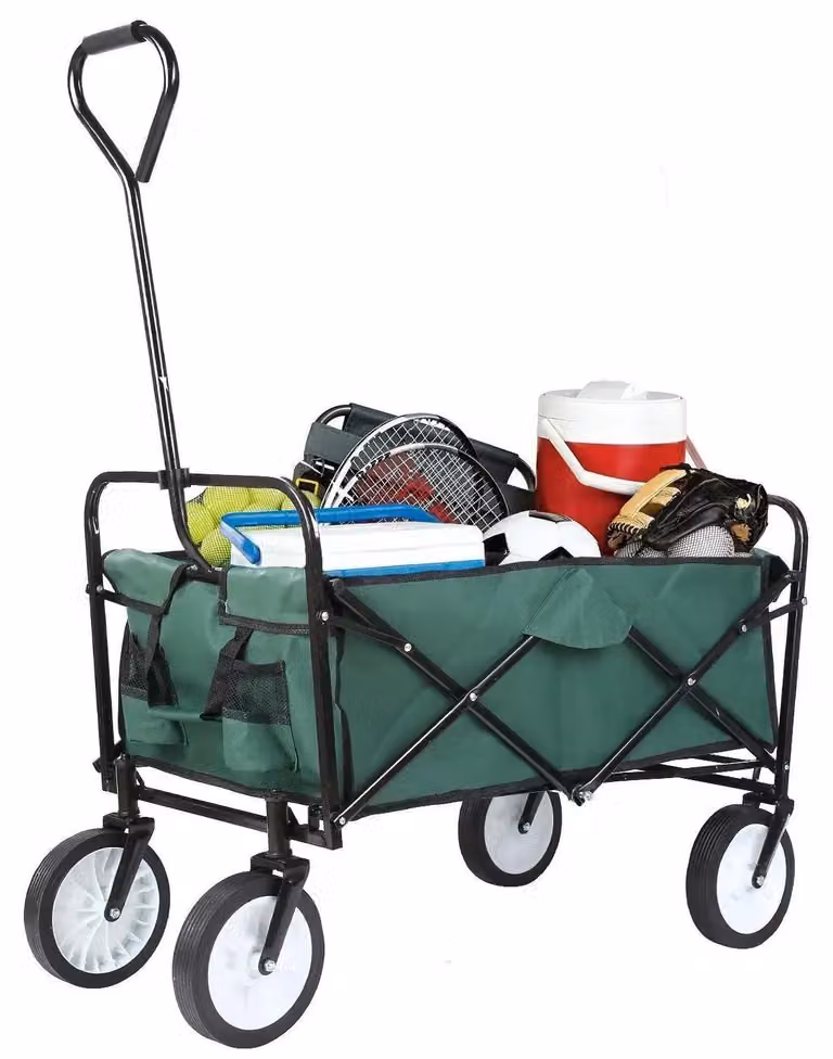 Carrello da giardino pieghevole - Carrello per il giardino - Carrello pieghevole - Carrello da giardino - 262 litri - Carrello per il giardino - Carrello da giardino pieghevole