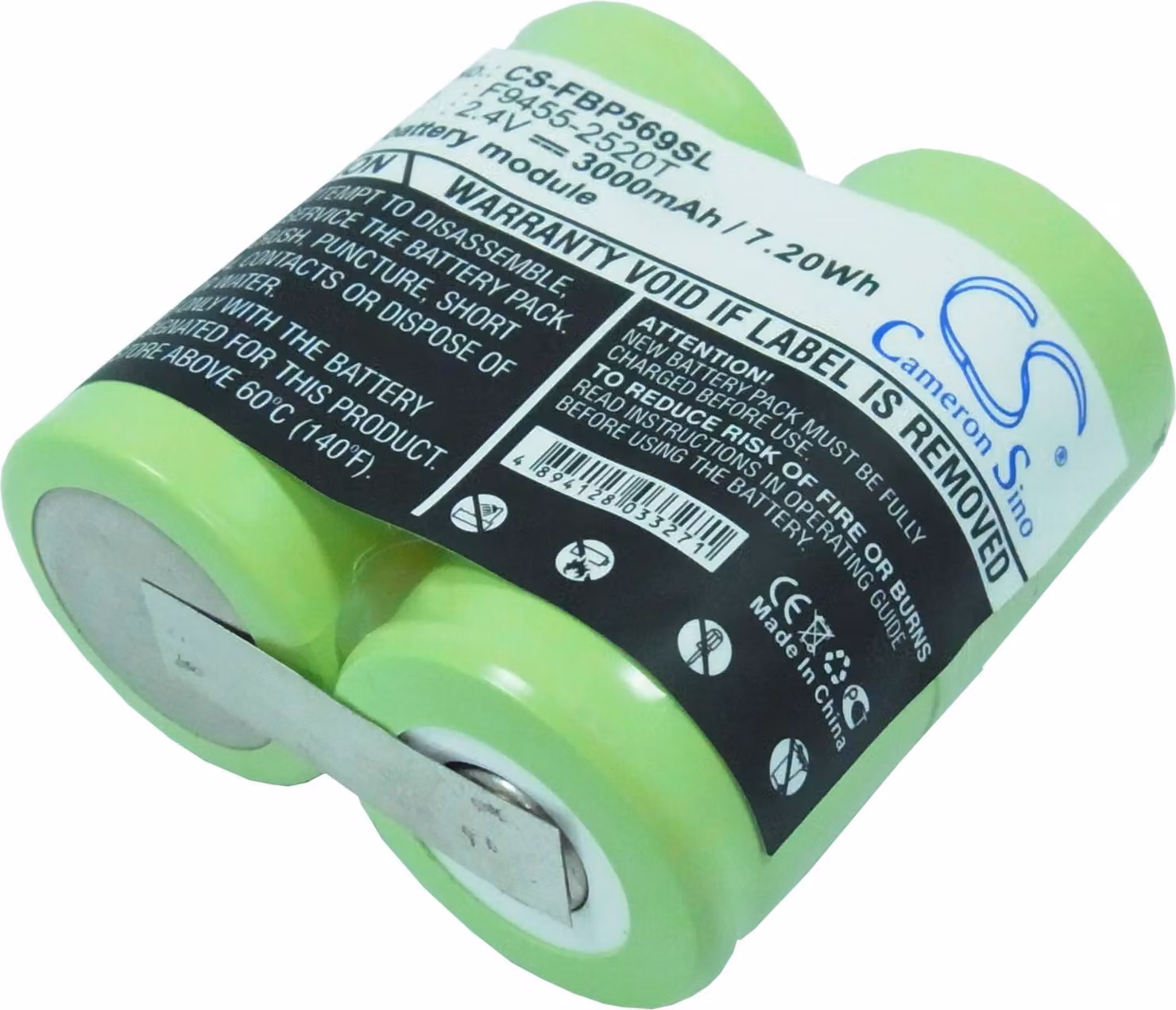 TECHTEK Batteria compatibile con [Fluke] 474569 sostituisce F9455-2520T